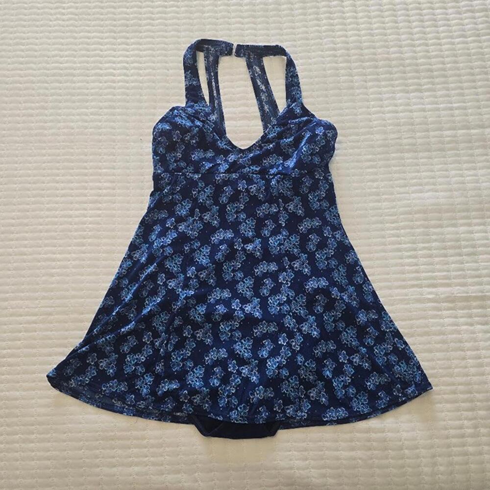 White Stag Bathing Suit in Navy Floral